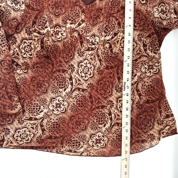 Jonathan Martin Y2K Babydoll Chiffon Top 22W Whimsy Flared Sleeve Fairygrunge - Picture 9 of 9